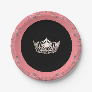 Miss America style Pink Coral 7" Paper Teller