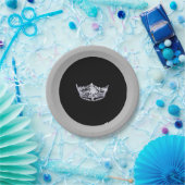 Miss America style Silver Crown 7" Paper Tellers Pappteller (Party)