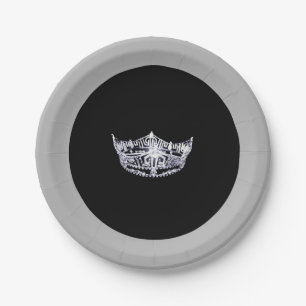 Miss America style Silver Crown 7" Paper Tellers Pappteller