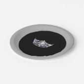 Miss America style Silver Crown 7" Paper Tellers Pappteller (Schrägansicht)