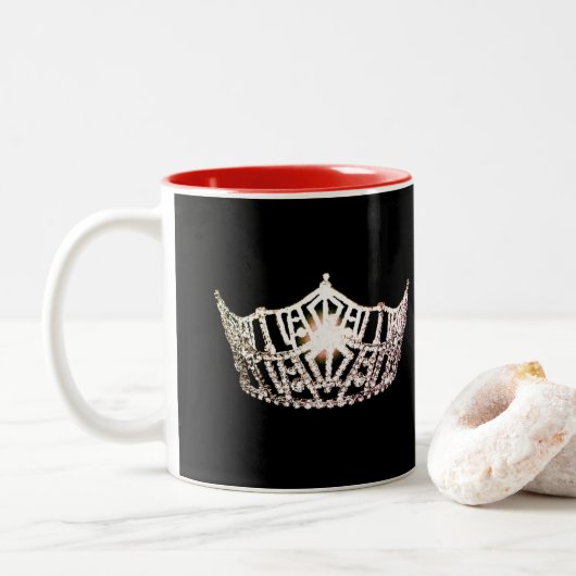 Miss America Style Silver Crown Tasse (Mit Donut)