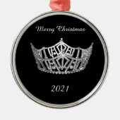 Miss America style Silver Crown Weihnachtsschmuck (Vorne)