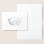 Miss America Style Silver Foiled Crown Card Folienkarte (Anzeige)