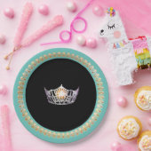 Miss America Turquoise 9" Paper Teller (Party)