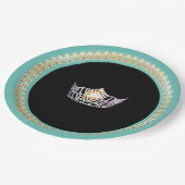 Miss America Turquoise 9" Paper Teller (Schrägansicht)