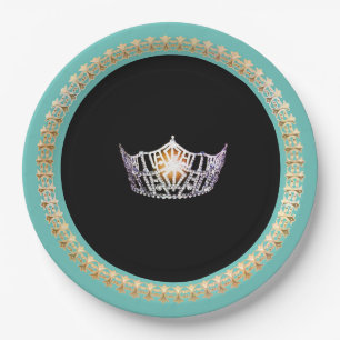 Miss America Turquoise 9" Paper Teller