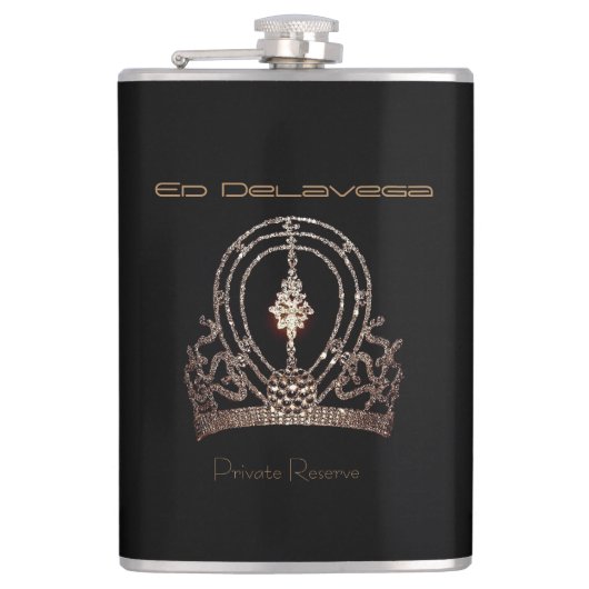 Miss America Universe Art Crown Personal Flask Flachmann (Vorderseite)