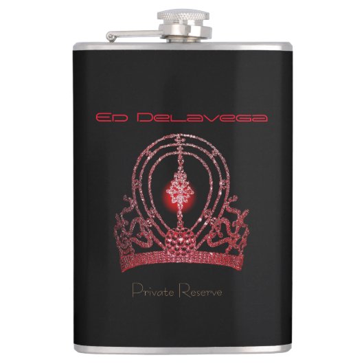 Miss America Universe Art Crown Personal Flask Flachmann (Vorderseite)