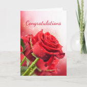 Miss America USA Red Roses Greeting Card-Congrats Karte (Vorderseite)