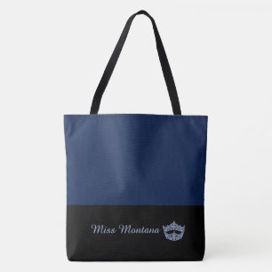 Miss America wie Frost Blau Krone große Navy Tasche