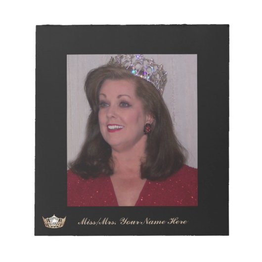 Miss American Style Crown Custom Autograph Pad Notizblock (Vorderseite)