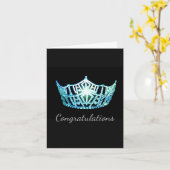 Miss Amerika-Aqua-Kronen-Gruß Karte-Glückwunsch Karte (Gelbe Blume)