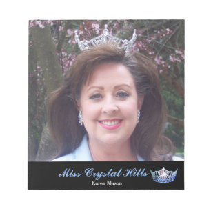 Miss Amerika-Art Festzug-Kronen-Autogramms-Auflage Notizblock