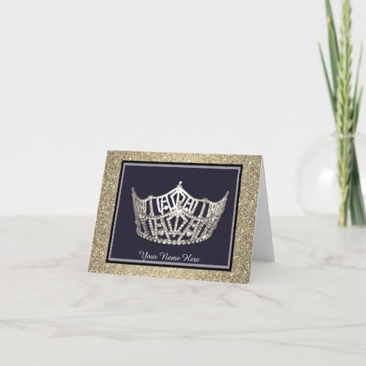 Miss Amerika-Art Kronen-kundenspezifische Dankeskarte (Vorderseite)