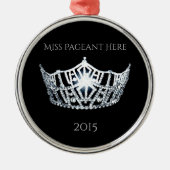 Miss Amerika-Art Kronen-Weihnachtsverzierung Ornament Aus Metall (Vorne)