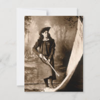 Miss Annie Oakley mit Gun, Vintages Foto Portrait