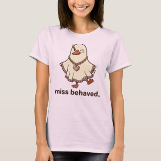 Miss Behaved Geist Gans Shirt, Beste Freundin Gesc T-Shirt