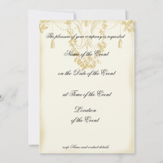 "Miss Bennet" Einladung (Rückseite)