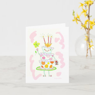 Miss Birthday Cake Card Karte