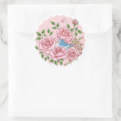 Miss Bluebird-Aufkleber Runder Aufkleber (Tasche)