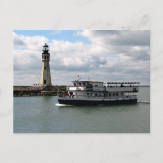 Miss Buffalo & Buffalo Main Leuchtturm Postkarte