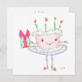 Miss Cake Einladung (Vorne/Hinten)