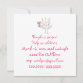 Miss Cake Einladung (Rückseite)