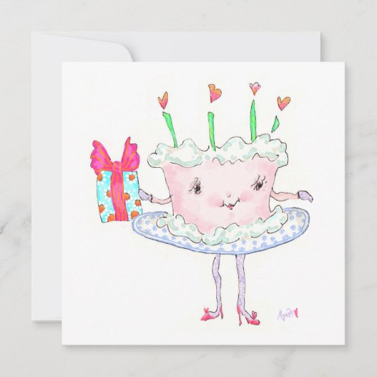 Miss Cake Einladung (Vorderseite)