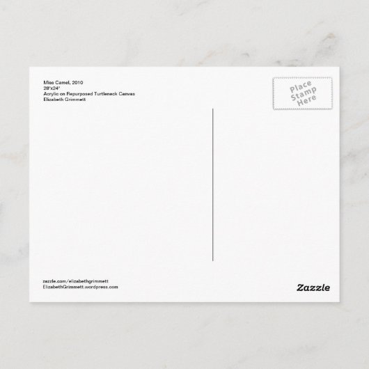 Miss Camel Postcard Postkarte (Rückseite)