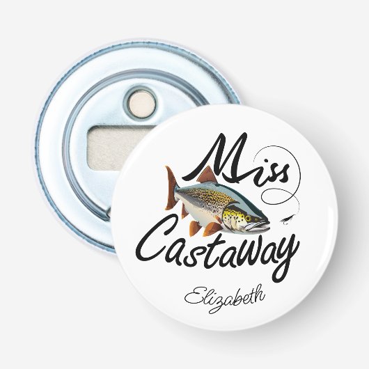 Miss Castaway Rainbow Trout Flaschenöffner (Vorderseite)