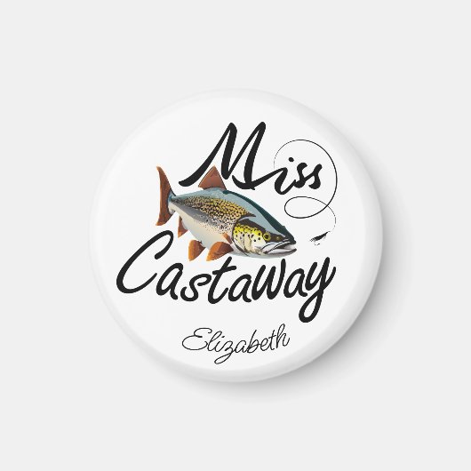 Miss Castaway Rainbow Trout Magnet (Vorne)