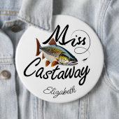 Miss Castaway Regenbogenforelle Button (Beispiel)