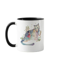 Miss Cat auf Zuhause Coffee Mugs