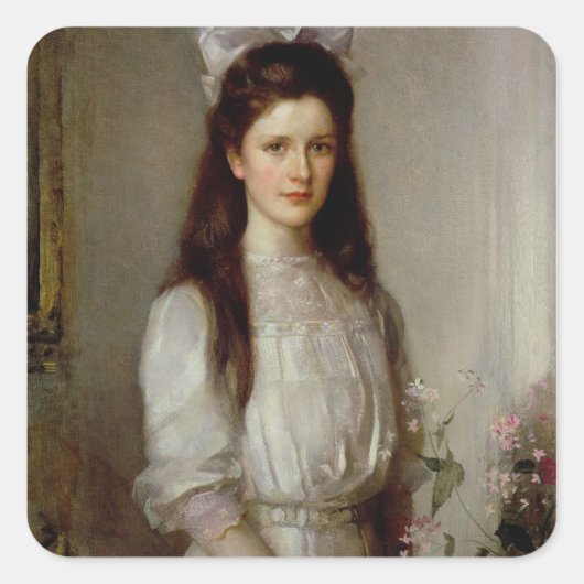 Miss Christlich Elspeth Mallock Quadratischer Aufkleber (Vorderseite)