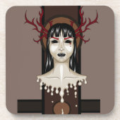 Miss D. Getränkeuntersetzer (Vorderseite)