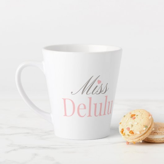 Miss Delulu – Cute Aesthetic  Milchtasse (Beispiel)