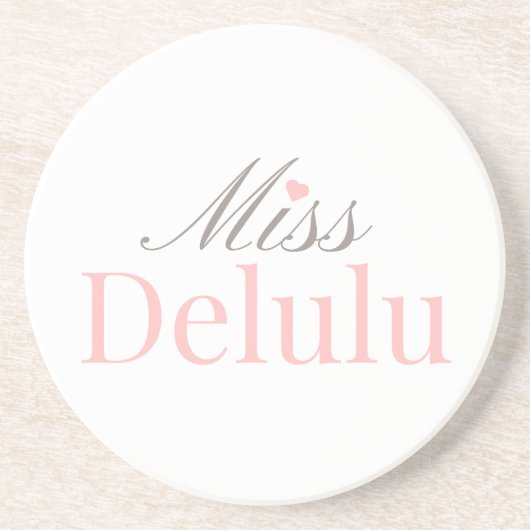 Miss Delulu, Funny Pink Aesthetic Gift for Her Getränkeuntersetzer (Vorne)