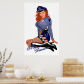 "Miss Demeanor" Pinup Poster (Küche)