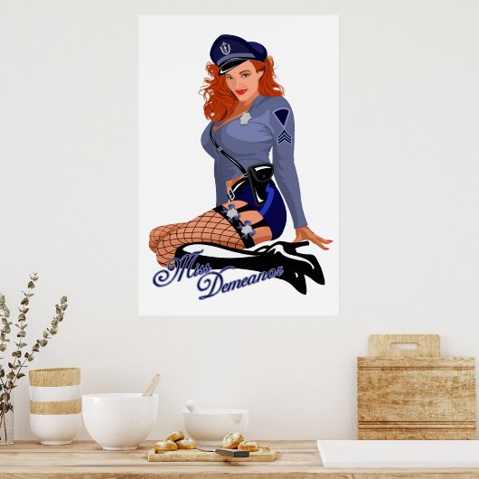 "Miss Demeanor" Pinup Poster (Küche)