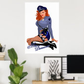 "Miss Demeanor" Pinup Poster (Heimbüro)