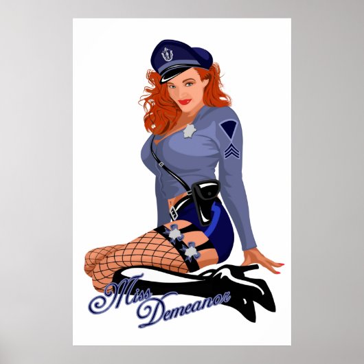 "Miss Demeanor" Pinup Poster (Vorne)