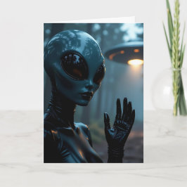 Miss dich! Freundschaft| Alien und UFO Karte