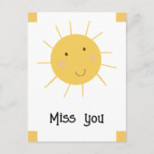 Miss dich | Happy Sun Yellow Postkarte (Vorderseite)