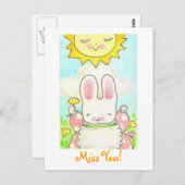 Miss dich! Hase Postkarte! Postkarte (Vorne/Hinten)