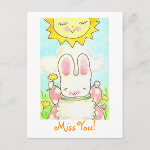 Miss dich! Hase Postkarte! Postkarte