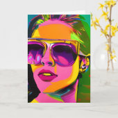 Miss dich | Hat einen großen Sommer Karte (Gelbe Blume)