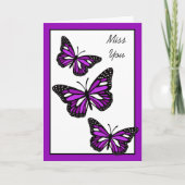 Miss dich, Hübsche Schmetterlingskarte Karte (Vorderseite)