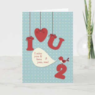 Miss dich, Liebe du, auch Vogel Valentine Feiertagskarte