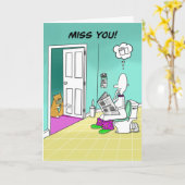 Miss dich mit lustiger Toilettenkarte Karte (Gelbe Blume)