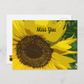 Miss dich mit schöner und einzigartiger Sonnenblum Postkarte (Vorne/Hinten)